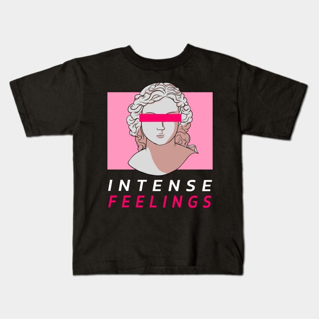 Ancient Greek statue illustration "Intense feelings" Kids T-Shirt by Elsieartwork